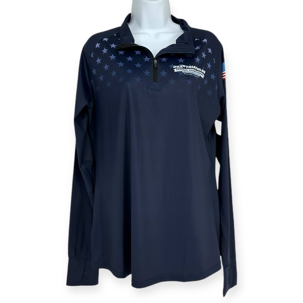 Navy Blue Women's Long Sleeve Top